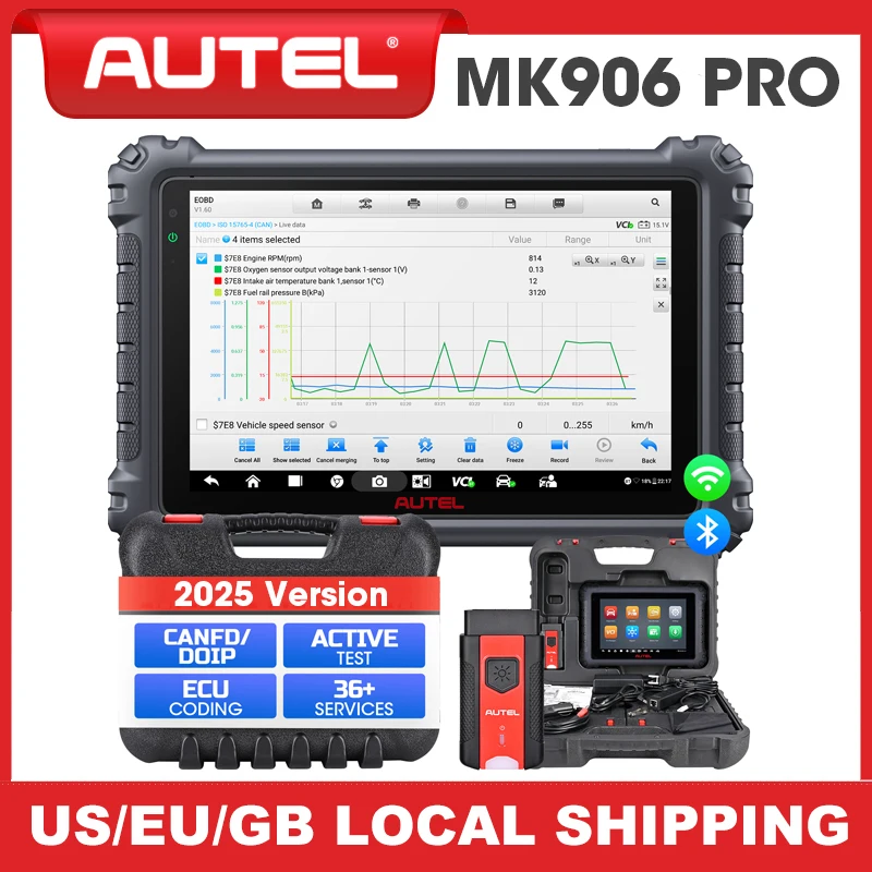 yZ[zAutel MaxiCOM MK906PRO ԐffXLc[ OBD2 XLi ECU R[fBO CAN FD DoIP PK MK906BT MS906PRO