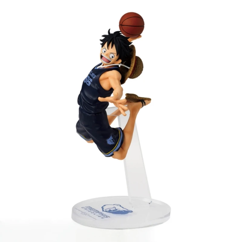 Original BANDAI ONE PIECE X NBA Super Star Series Los Angeles Lakers Monkey D. Luffy Anime Figure Collectible Desktop Ornament - view 5