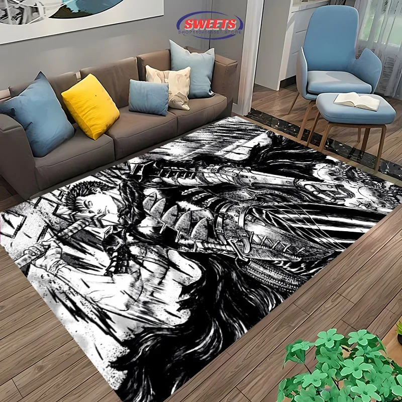 Video Game Guts S-Sw0rd in B-Berserk Cartoon Area Carpet,Rug for Living Room Bedroom Sofa Doormat Decor Non-slip Floor Mat Gift