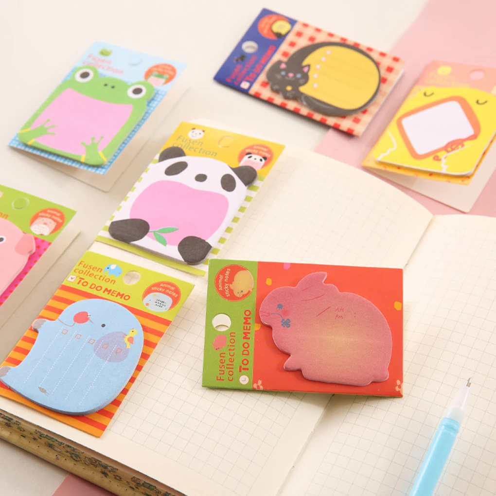 Cartoon Cute Animal Sticky Notes Note Notepad Student Stationery School Memo Pads Sticker for Children Gifts Chicken