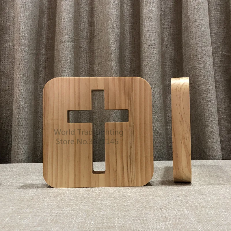 USB 3D glow Wood jesu cross christiana Gift For Church Souvenirs christian religious catholicism orthodox Christian Wall Crosses