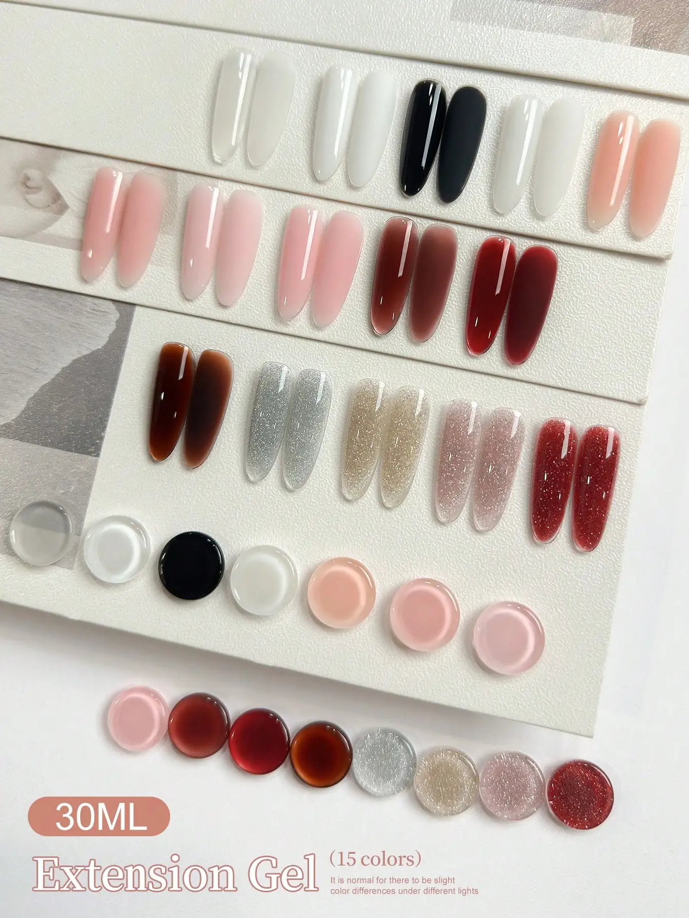 XEIJAYI 30ml 18 Farben Optional Festes Verlängerungsgel zum Stärken und Formen, Nicht Leicht Zerbrechliches Nagellack-Gel – Detail 7