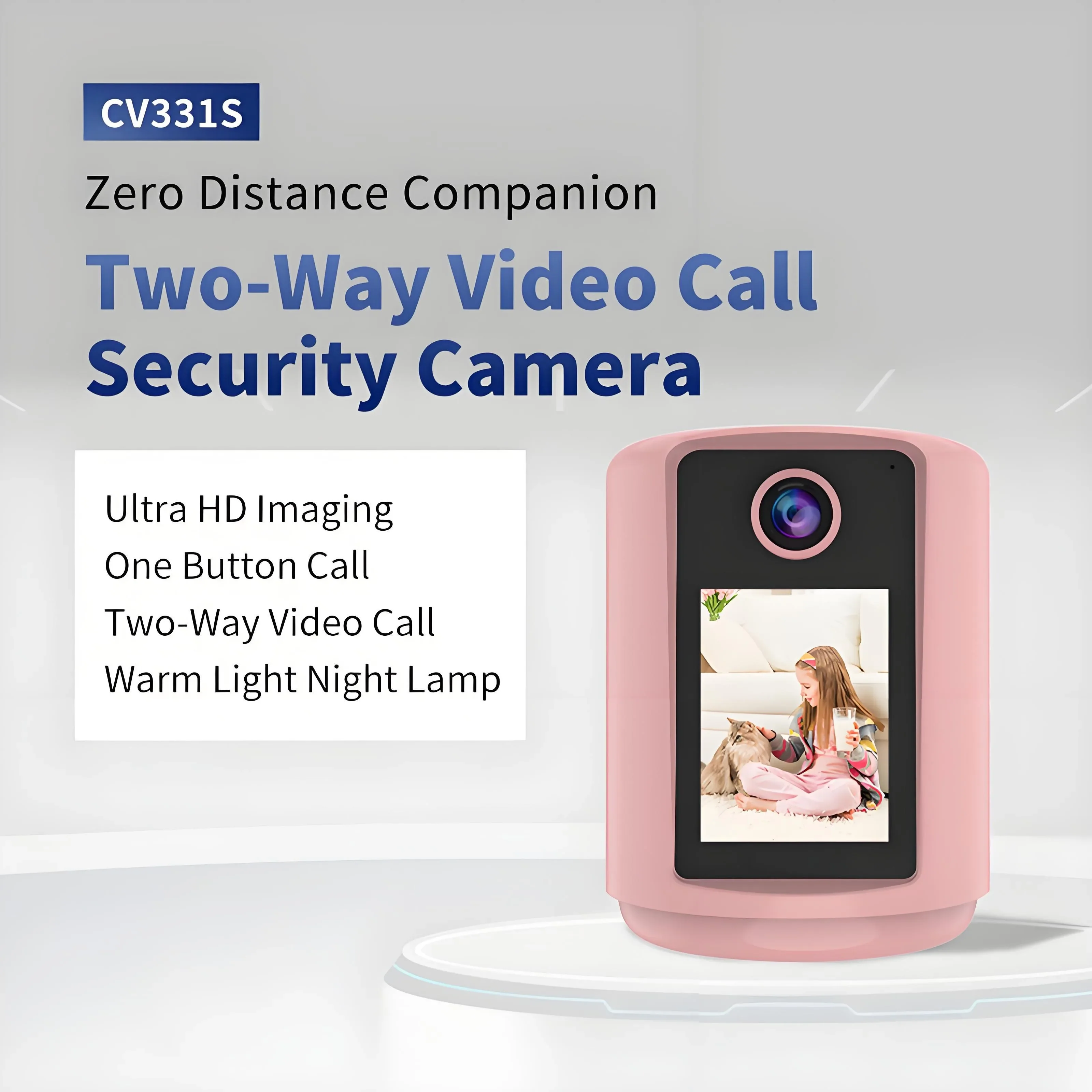 2.4 Inch LCD Screen WiFi Camera Baby Monitor 3000mAh Battery Video Call CCTV Night Bulb Video Monitor Camera Home Security