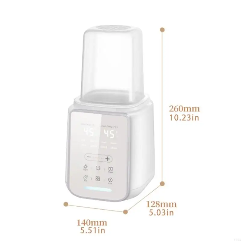 Y4QA Deslocado automático O aquecedor garrafa com timer e temperatura temperatura precisa queixa garrafa