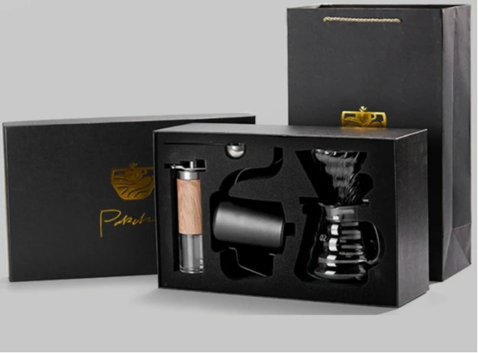 Coffee Barista Tools Portable Travel Bag Dripper Grinder Pot Kettle Brew Pour Over Coffee Makers Set Coffee Kit