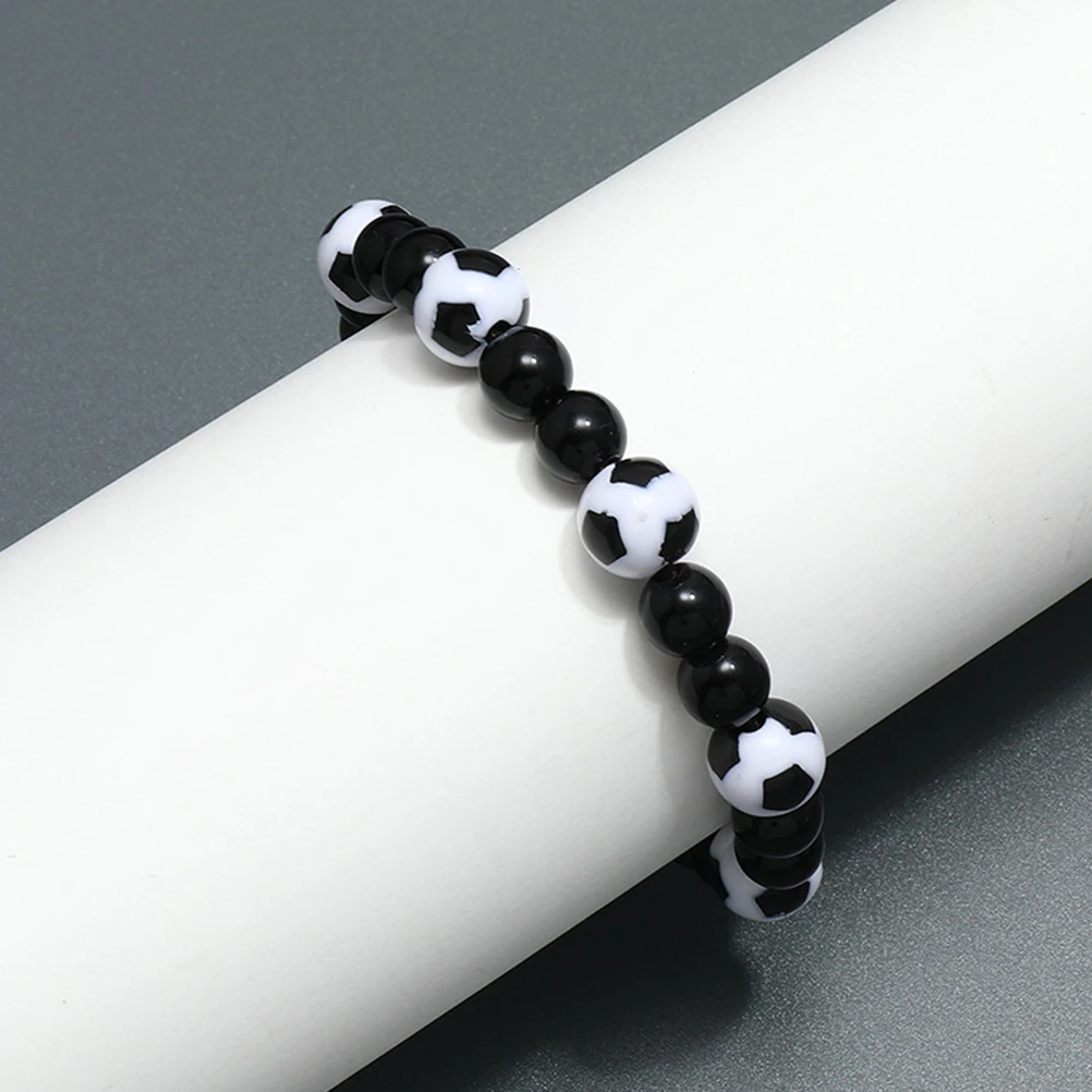 

Football Fan Bracelet Soccer Shape Charms Bracelets Jewelry for Men Personality Plastic Trinket Gift