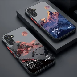 Sunset Snow Mountain Case for Samsung Galaxy A54 A53 A52 A51 A50 A35 A34 A33 A32 A30 A24 A23 A22 5G A21S A15 A13 A12 A05 Cover