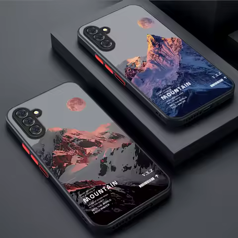 Sunset Snow Mountain Case for Samsung Galaxy A54 A53 A52 A51 A50 A35 A34 A33 A32 A30 A24 A23 A22 5G A21S A15 A13 A12 A05 Cover