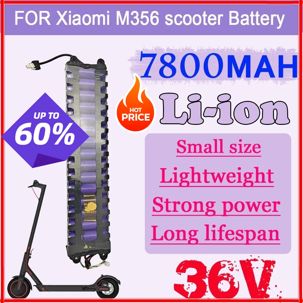 

for Mi Jia M365, electric scooters, BMS board waterproof Bluetooth communication 10S3P 36V 7800mAh scooter battery pack suitable