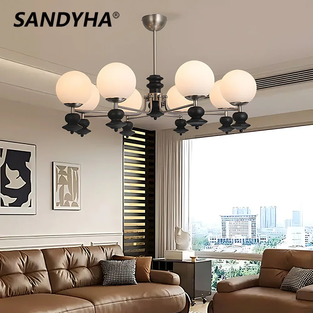 

Nordic Retro Pastoral Chandelier Bedroom Living Room Dining Room Ceiling Chandelier Modern French Homestay Decorative Lighting