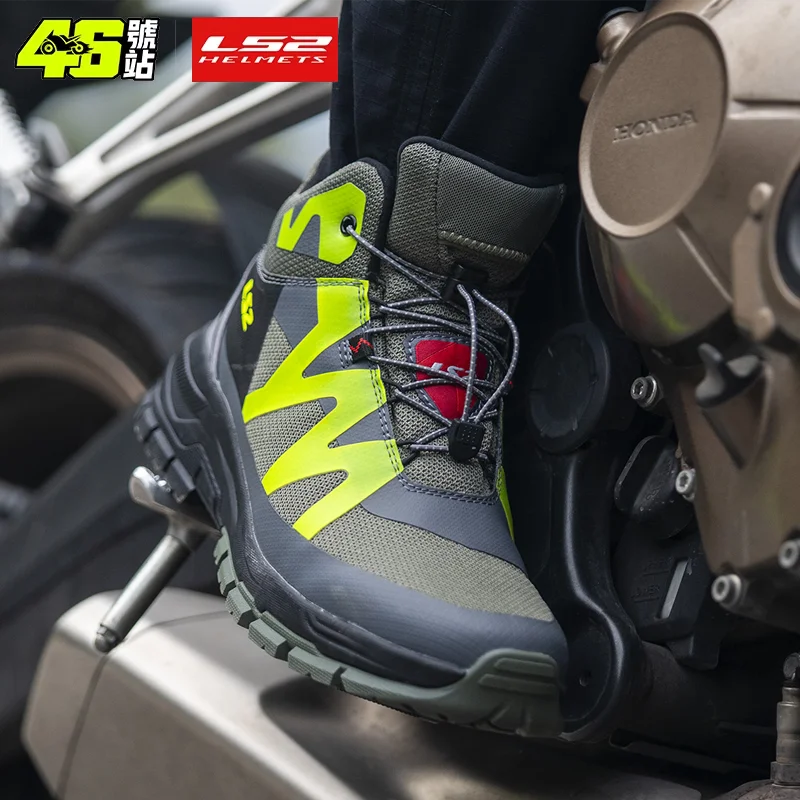 LS2 TORRENT Men's Motorcycle Boots Waterproof All-Season Motorbike Riding Boots Anti-slip Wear-resistant Street Racing Commuter