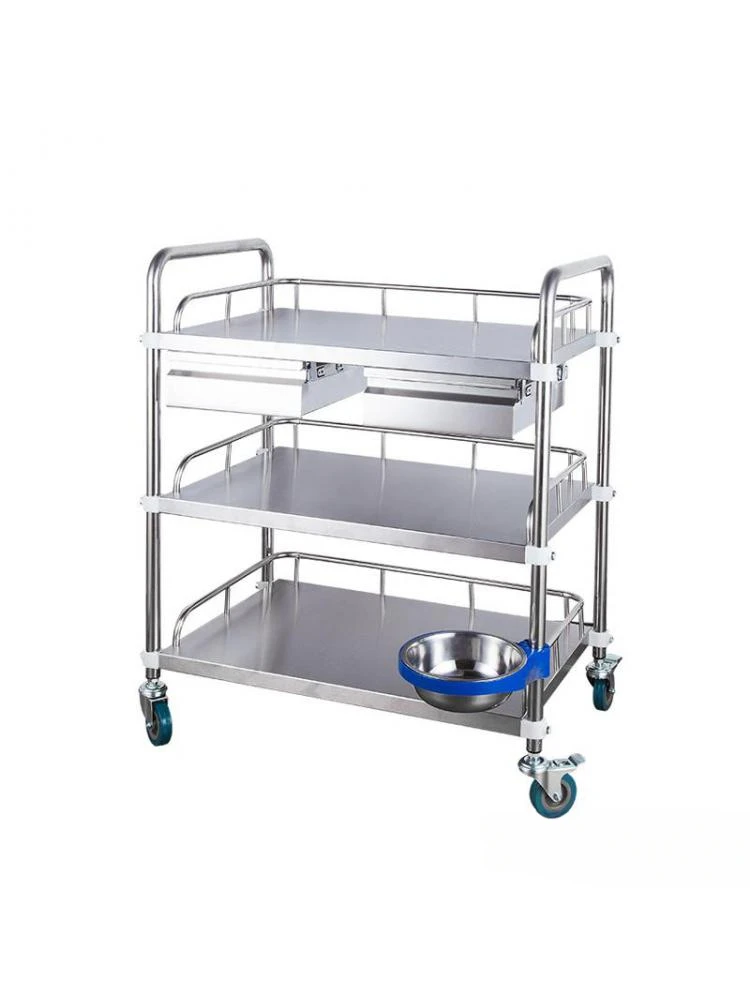 

Hospital Stainless Steel Treatment Vehicle Medical Trolley Multifunctional Equipment Surgical Beauty Cart