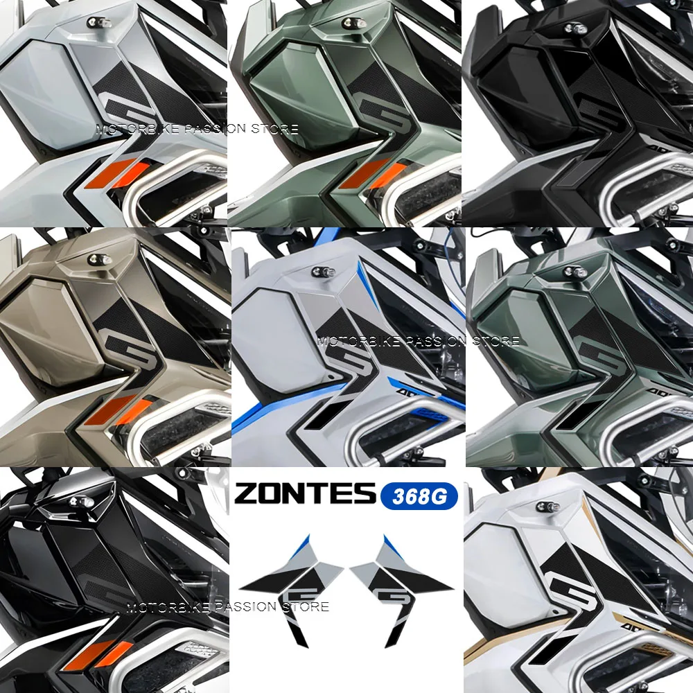 368g 3D Epoxy Resin Sticker Motorcycle Tank Protection Kit Scratch Resistant Sticker Anti Slip Sticker For Zontes 368G 2025-2026