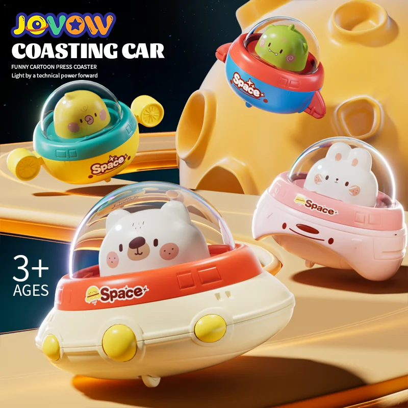 Inertia Drive Spacecraft Toy for Kids Duck Dinosaur Children Press Sliding Toddler Puzzle Guided Gear Pull Car Toys Wholesale