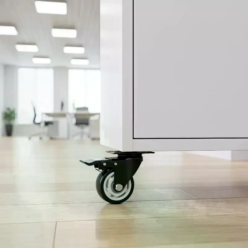 Furniture Casters Wheels PP Fixed Swivel Caster Roller Wheel For Heavy Duty Platform Trolley Chair Household Accessory