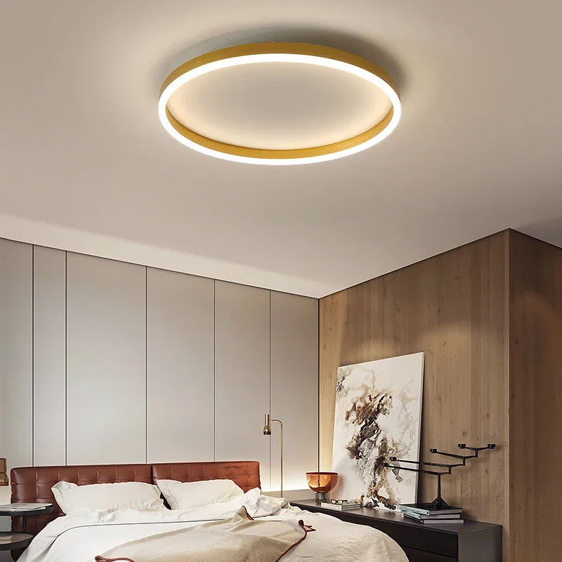 LED Ceiling Lamp Nordic Modern Round Ceiling Lights Remote Control Dimmable Surface Lighting for Living Room Bedroom Study Lamps