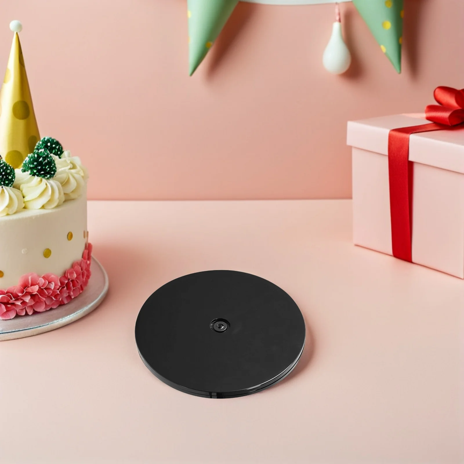 360 Degree Rotating Cake Display Turntable Strong ABS Material for Home Kitchen Decoration Storage Multi Functional Rotatable