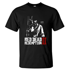 2024 Men T Shirt Casual Arthur Mogrgan Red Dead Redemption 2 T-shirt Graphic Oversized Sports Tops Breathable Streetwear S-4XL