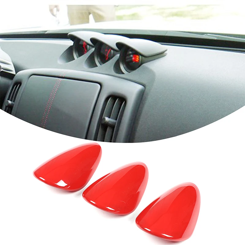 

For Nissan 370Z 400Z 2009-2020 ABS carbon fiber car center console clock panel cover decorative sticker car accessories