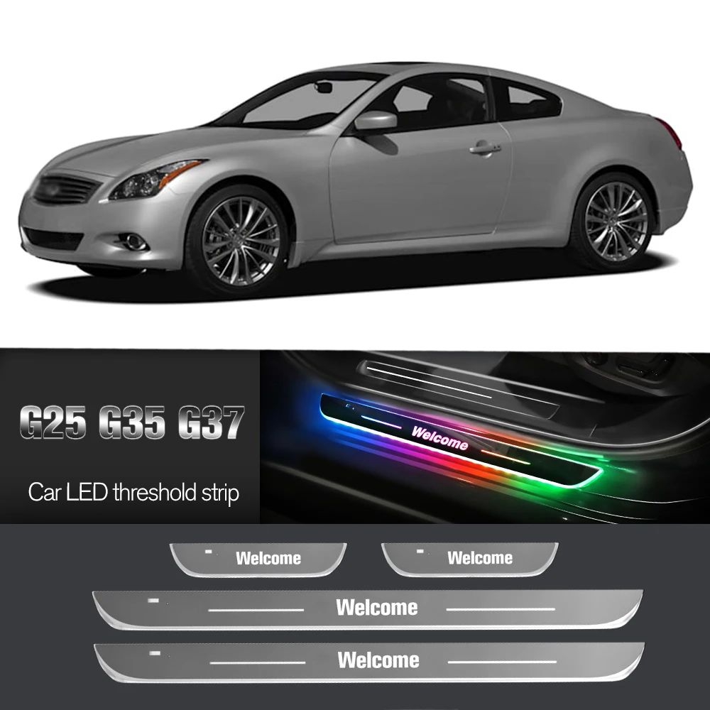 

Car Door Sill Light For Infiniti G25 G35 G37 2003-2013 Customized Logo LED Welcome Threshold Pedal Lamp Accessories