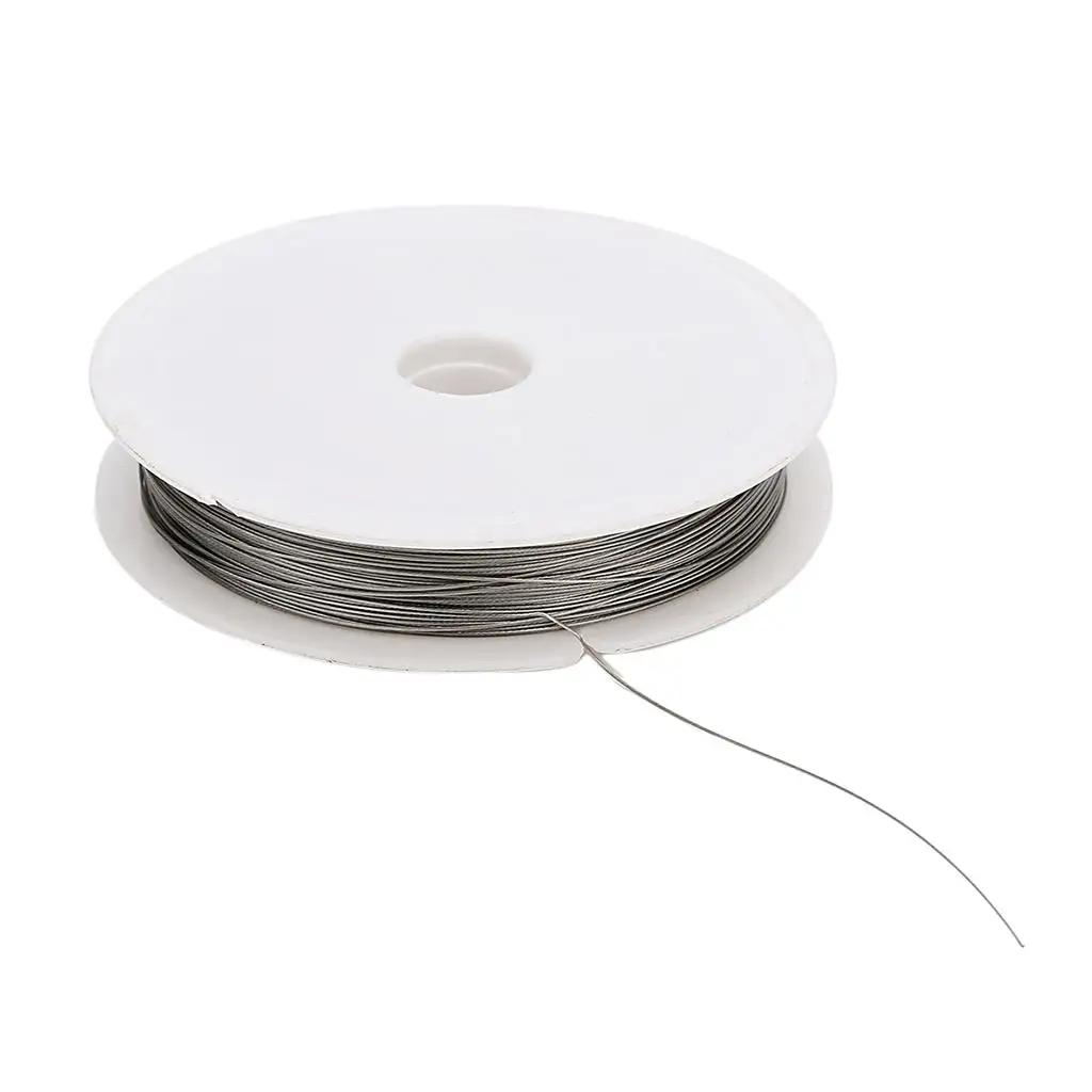 3-4pack 1 Roll of Stainless Steel Wire Tiger Tail Beading Wire Cord 45 Meters