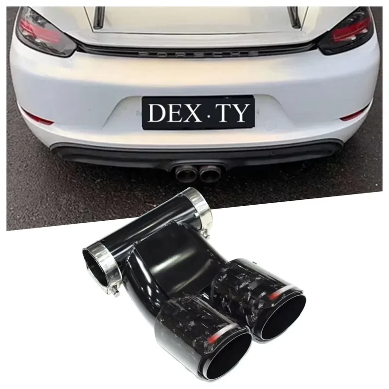 【Durable Practical Daria】 08-23 Cayman 981 987 718 Boxster Rectangular Stainless Steel Muffler Exhaust Pipe Upgrade