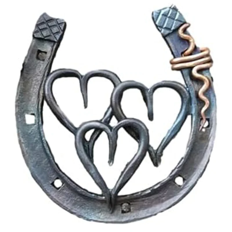 

C-Convenient-Handmade Horseshoe Cast Horseshoe Wall Decor Good Lucky Horseshoe, Hand Cast Horseshoe With Love Wall Decor C 1 Pie