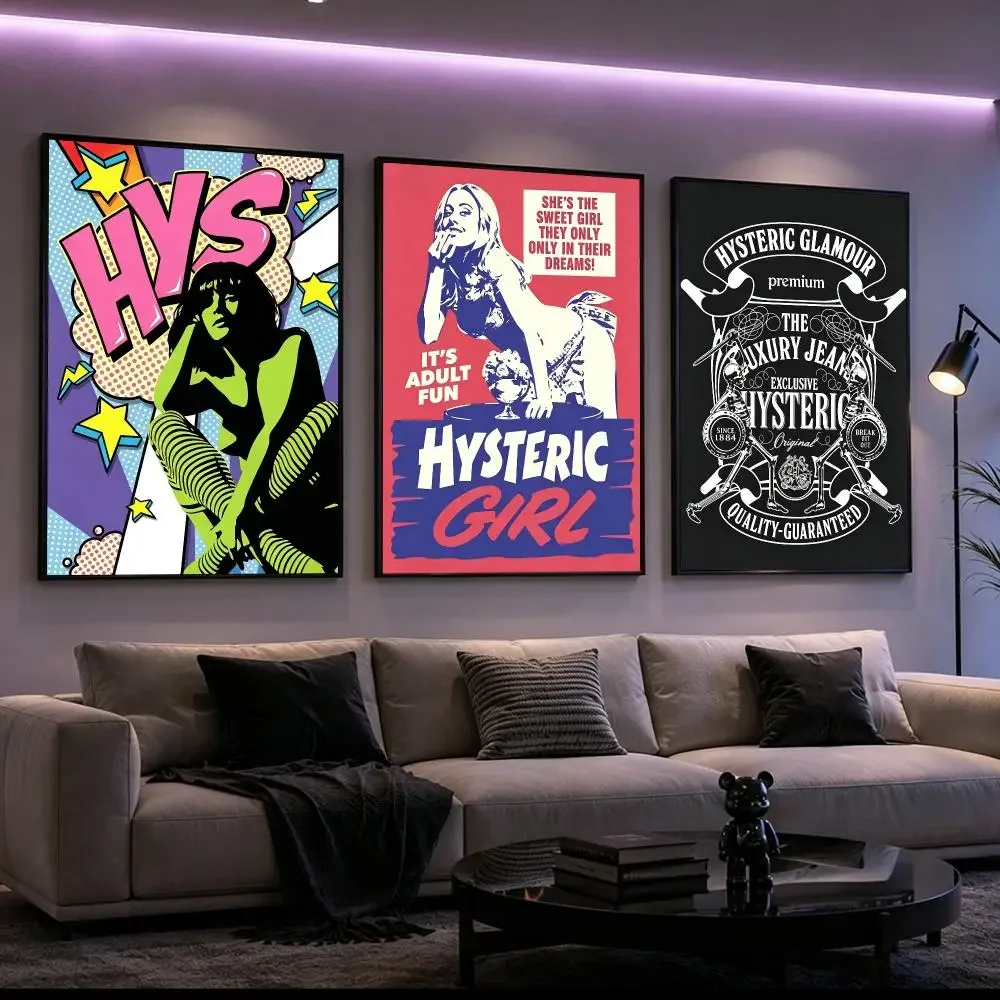 Hysteric Glamour Poster Poster HD Printing Cyberpunk Style Wall Art Home Decor For Gaming Room Living Room Bedroom Gift Idea