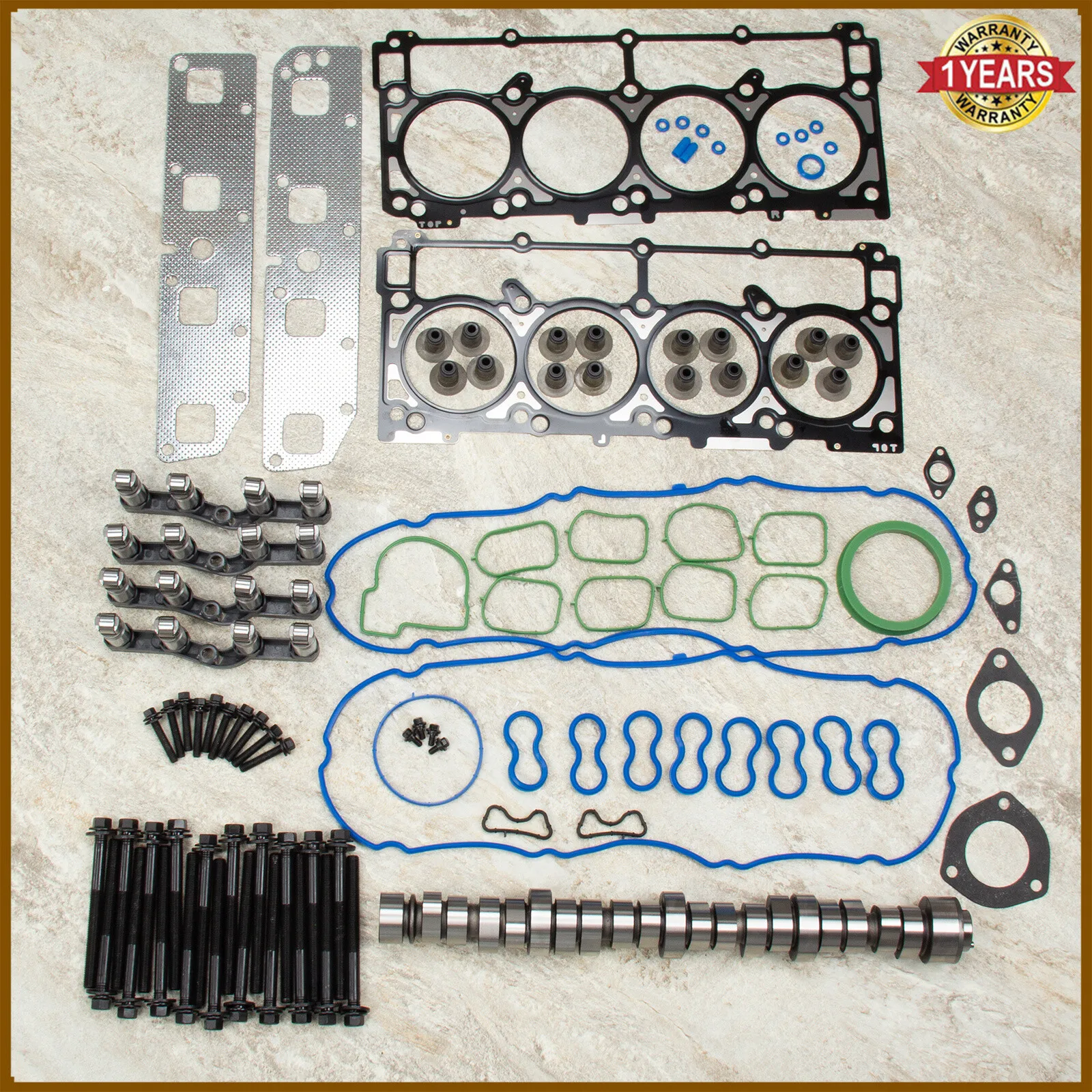 

NON MDS Lifters Cam Head Gaskets Bolts Kit for 03-08 Dodge Ram 5.7L Hemi Engine