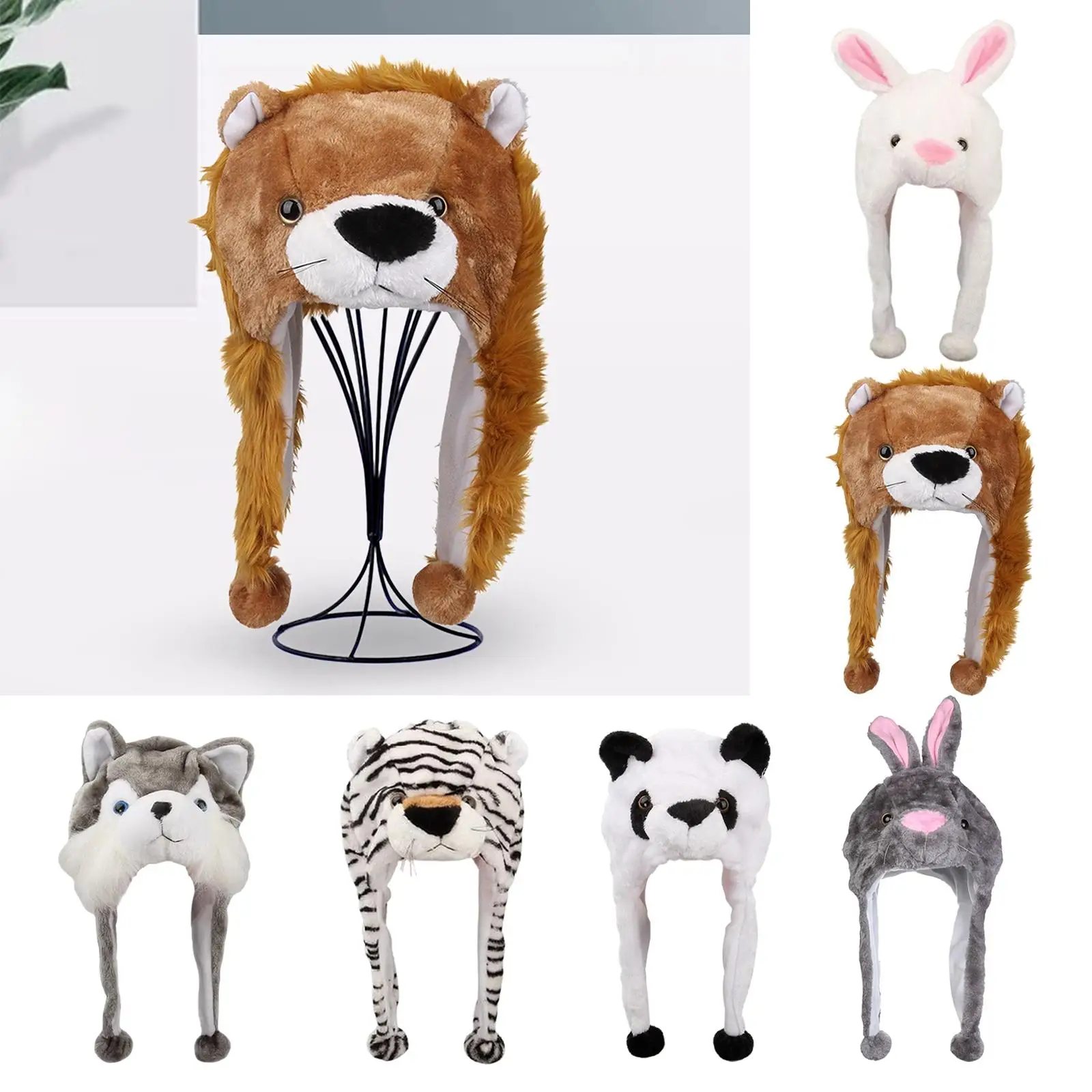 

Cute Animal Plush Hat Halloween Animal Themed Party Decoration Fancy Dress