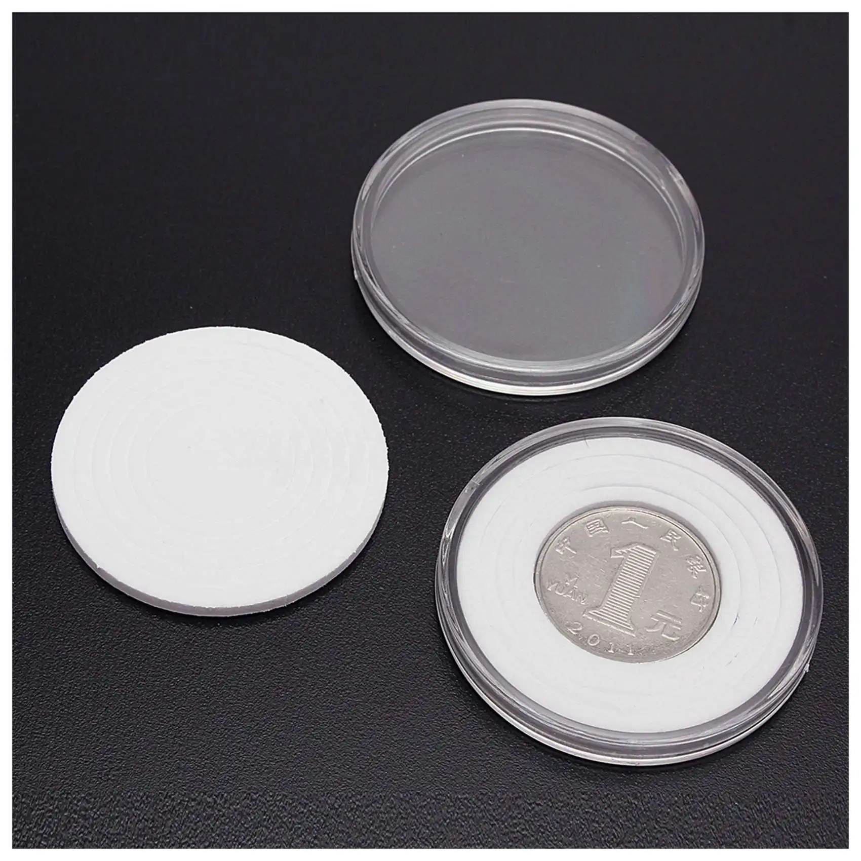 N38R_ 60-Piece 46mm Plastic Coin Capsules
