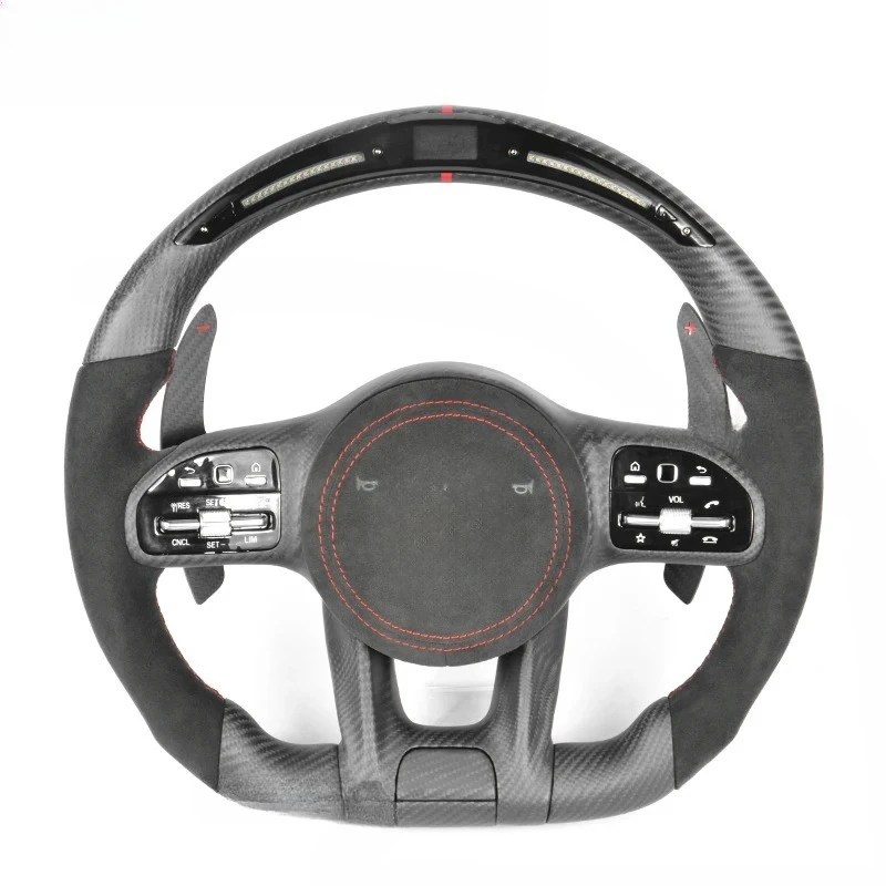 

Fit for Benz GTR GT C63 A45 S63 S65 G500 G63 E63 GLE63 GLC63S500 S320 S300 S400 W205 W222 W213 LED Carbon Fiber Steering Wheel