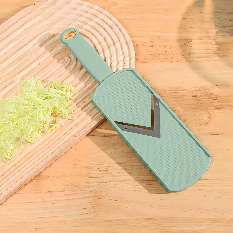 Multi Handheld Mandoline Slicer - Stainless Steel V Blade, with Cleaning Brush, Comfort Grip, Easy to Clean, for Kitchen, Vegeta