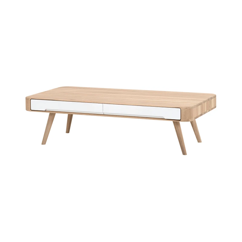 

Nordic Coffee Table Solid Wood Storage Small Apartment Oak Coffee Table Living Room Home with Drawer Tea Table