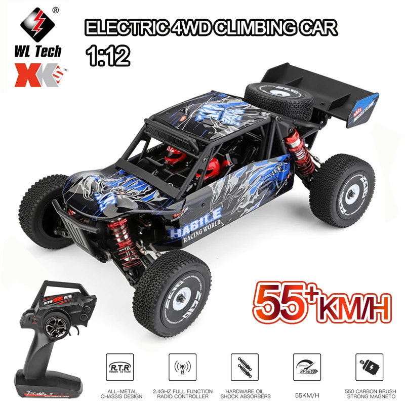 

WLtoys 124018 1/12 4WD RC Crawler Remote Control Racing Car 55KM/H High Speed Off-Road Climbing Toys for children