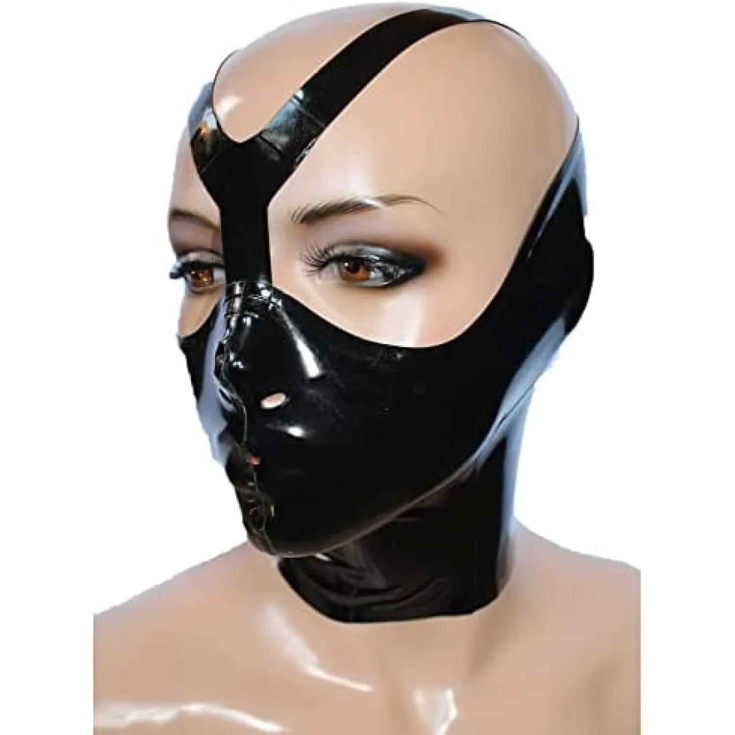 

Latex Hoods Gummi Rubber Mask with Headband and Back Zipper