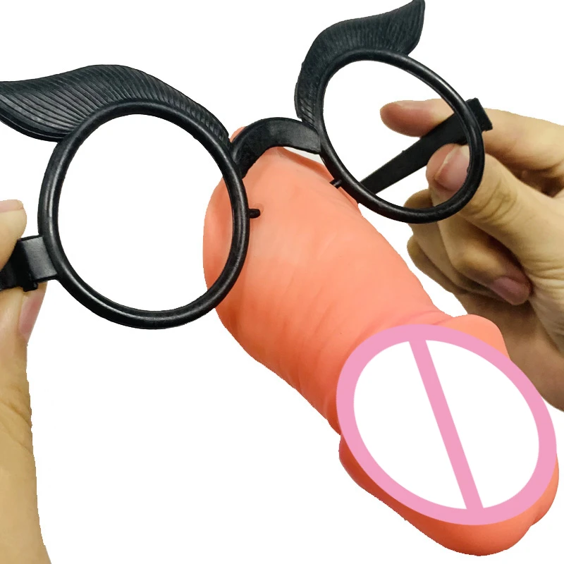 Newunny Long Nose Bachelor Party Supplies Willy Glasses Mask Bachelorette Party Hen Party Decoration Plastic Penis Glasses Frame