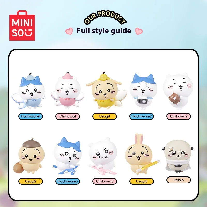 

MINISO Kawaii аниме мультфильм Chiikawa серия That Happy Couple слепая коробка фигурка кукла настольный аксессуар подарок студенческие праздничные подарки