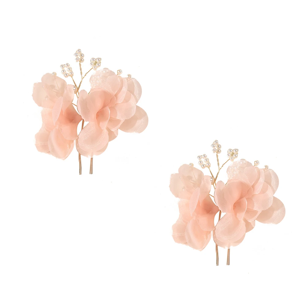 

2 Pcs Hair Fork Hairpin Stick Bridal Headwear U Shape Design Fabric Accessories Hairpin Fork Women Party Hair Tool