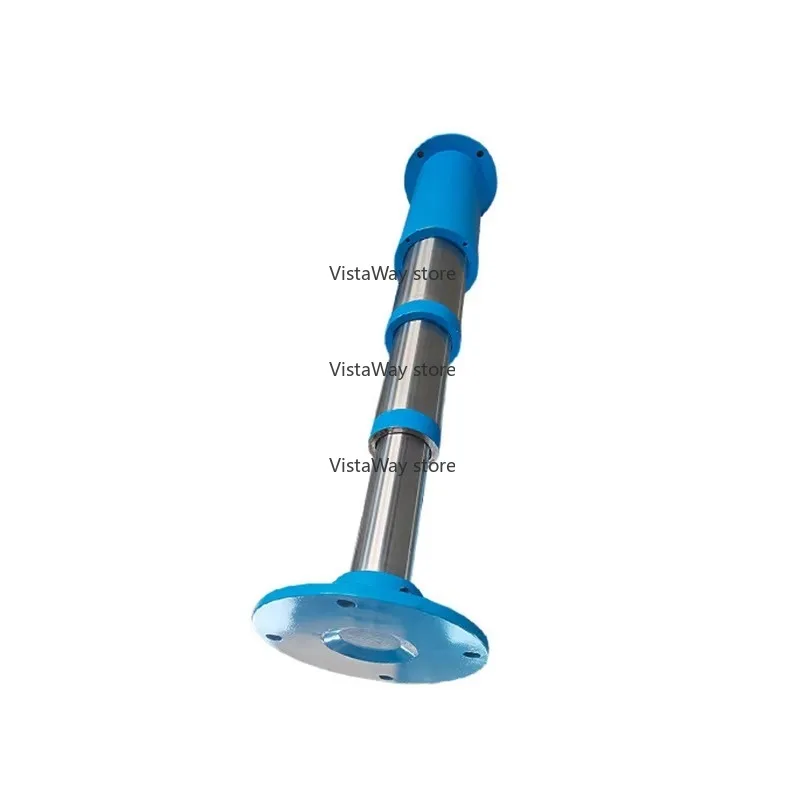High Precision Multistage Telescopic CJT14 Substitute Head Flange Tie Rod 3 Stages Double Acting Hydraulic Cylinder