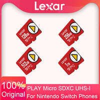 Lexar 128GB microSDXC USH-I Card Flash Card for Switch Drone 512GB 1TB Memory Card 256GB PLAY Micro SD Card High Speed 160MB/s