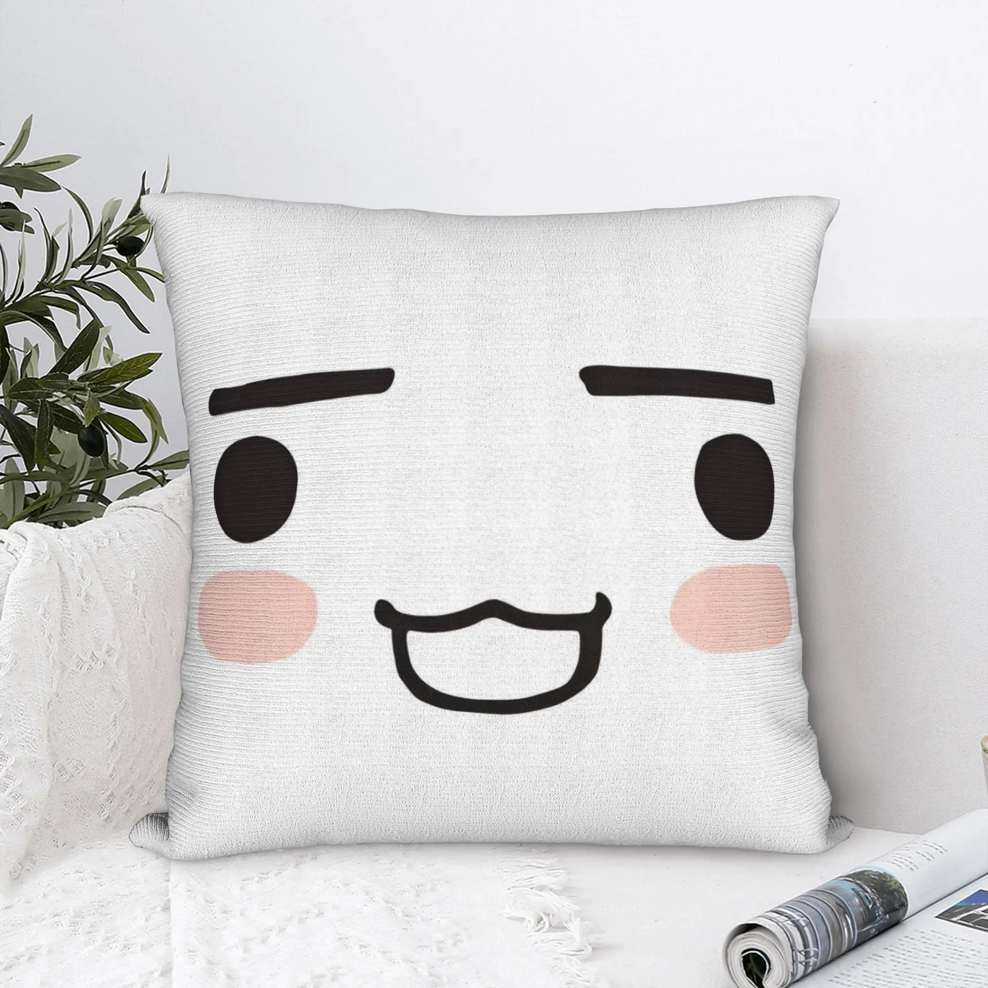 Toro Inoue Cat Square Pillow Covers Polyester Living Room Cute Cartoon Cushion Case Cool Home Decoration Throw Pillow Case 40*40