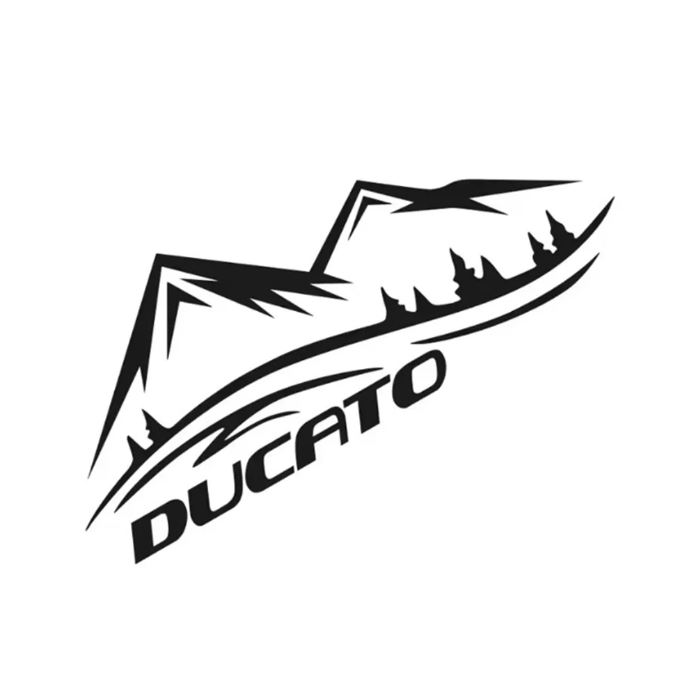 

Waterproof Vinyl Mountain Decals for Fiat Ducato Camper Van - Alpine Adventure Back Door Auto Body Tuning Decor Accessories