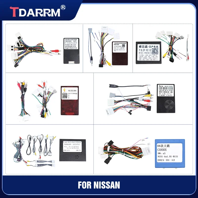 

For Nissan Teana North American version Teana Altima Update List Radio Cable And CANBUS BOX Adapter Car Radio Wiring Harness