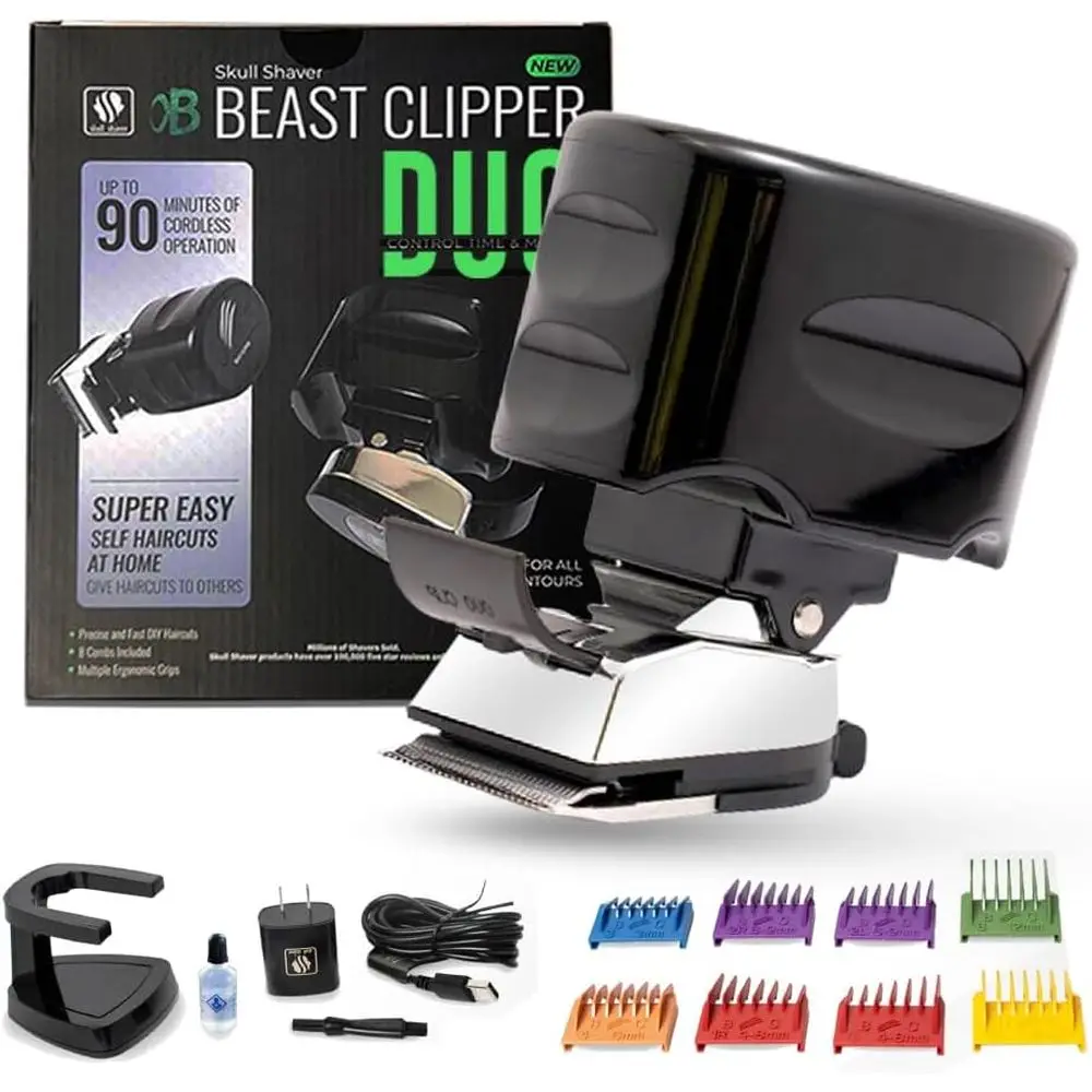 Kit de Corte de Pelo de Doble Cuchilla - Cuchillas de Acero, Inalámbrico, Peines Ajustables para Hombres y Mujeres