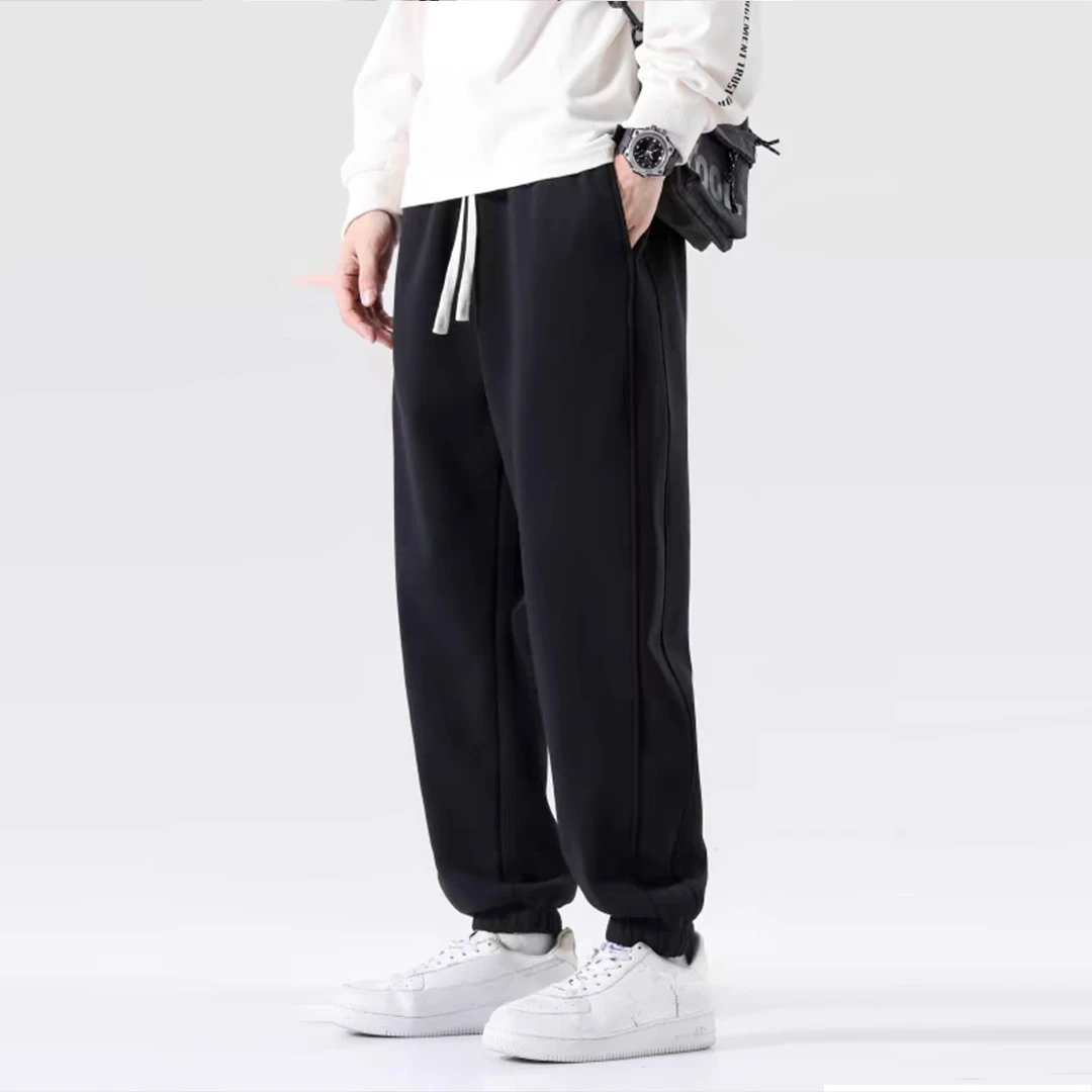 Graue Sport-Baggy-Sommer-dünne Herren-Freizeithose, Designer-Ästhetik, koreanischer Stil, Y2k, große Größe, Mode, 2025, lange männliche Hose