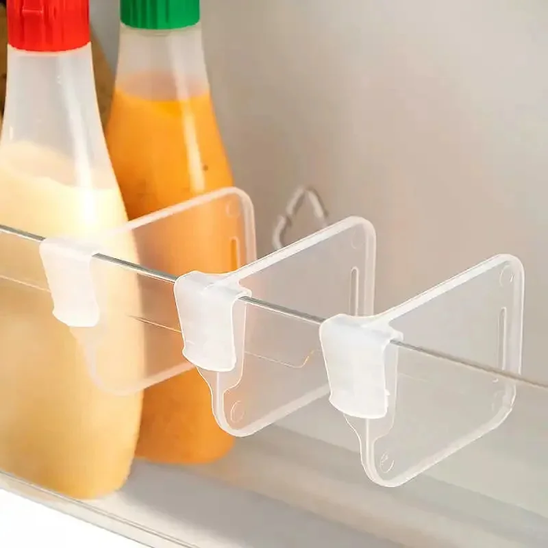 Cloison de réfrigérateur, cloison de porte latérale, clip de séparation, petite cloison pour l'organisation et le rangement, clip réglable à clipser