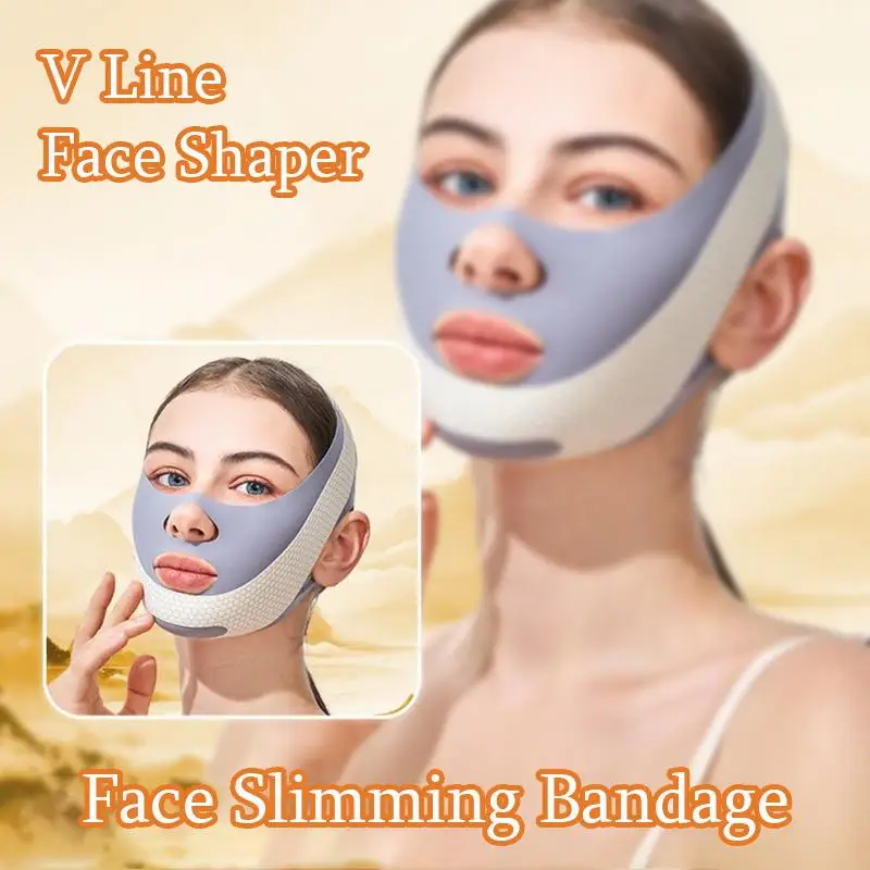 Reusable Face Slimming Bandage V Line Face Shaper Women Chin Cheek Lift Up Belt Facial Massage Strap Face Skin Care Beauty Tools