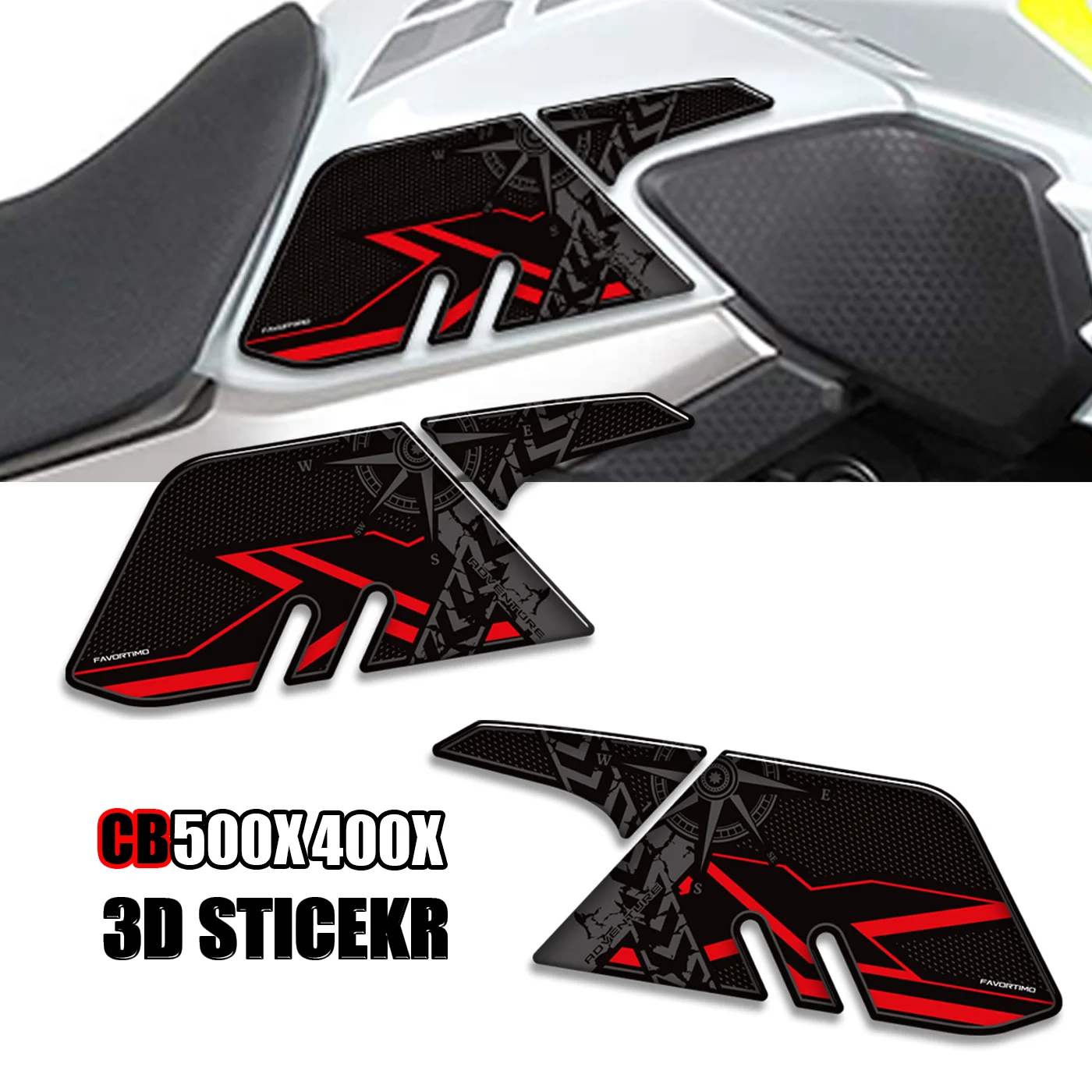 

CB400X CB500X FIT Honda CB 400 500 CB400 CB500 X Tank Pad Side Grips Gas Fuel Oil Kit Knee Adhesive Stickers Decals Protector