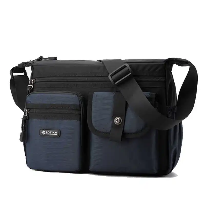 

Повседневная мужская сумка-мессенджер для поездок на работу, легкая сумка через плечо, модная стильная сумка из мягкой ткани Оксфорд